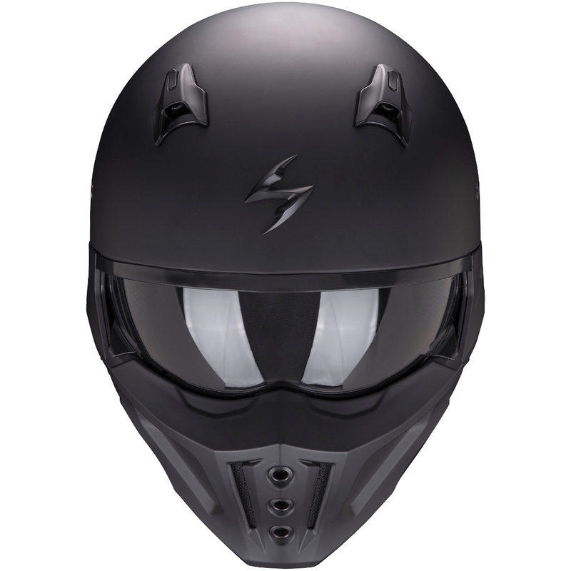 Otvorena kaciga s maskom Scorpion COVERT-X Jednobojna crna mat