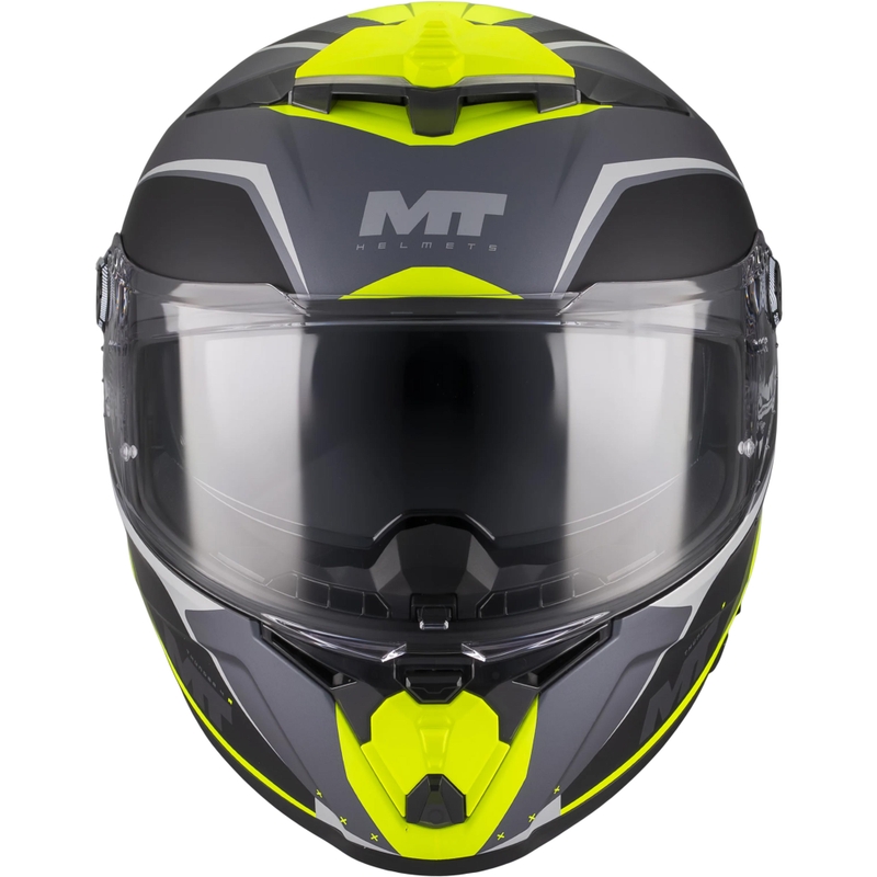 Integralna motociklistička kaciga MT Thunder 4 R SV Wind Tunnel B3 crno-siva-fluo žuta