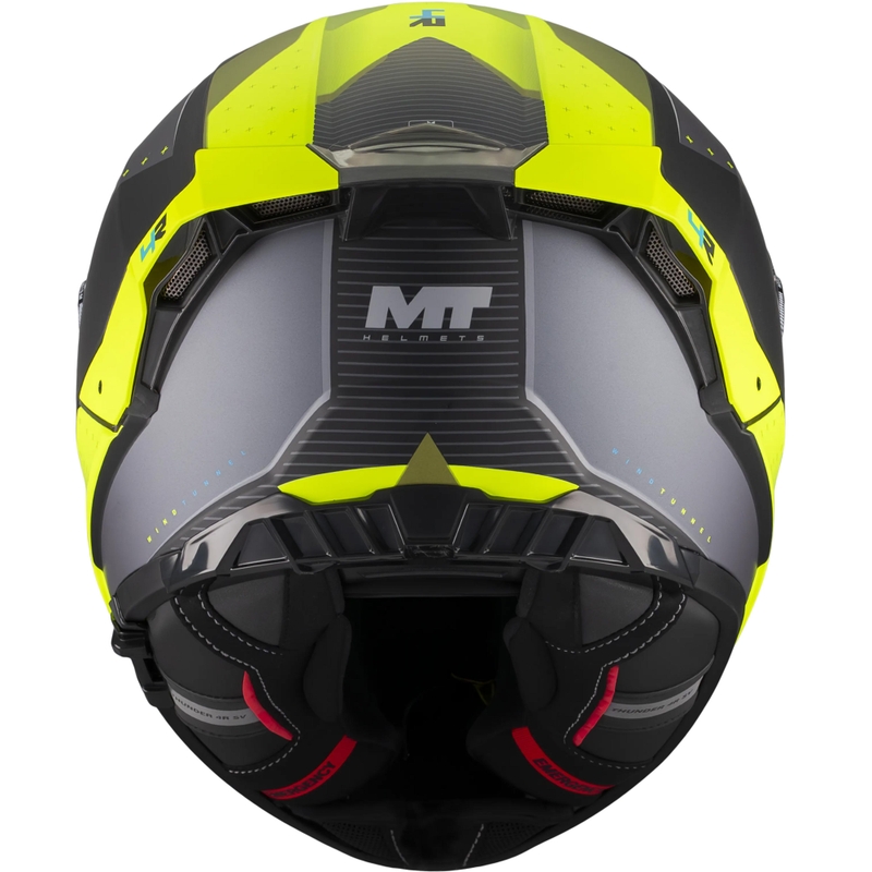 Integralna motociklistička kaciga MT Thunder 4 R SV Wind Tunnel B3 crno-siva-fluo žuta