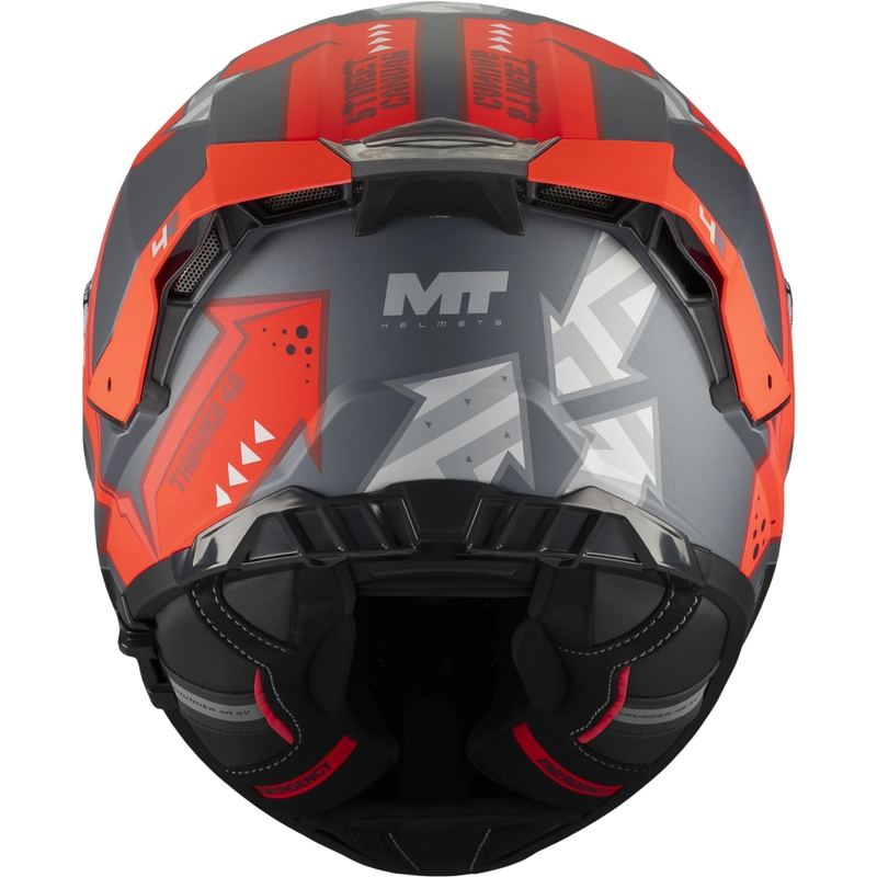 Integralna motociklistička kaciga MT Thunder 4 R SV Canvas C5 crno-sivo-crvena