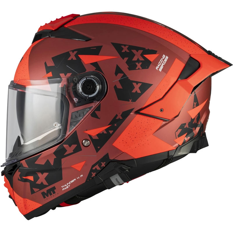 Integralna motociklistička kaciga MT Thunder 4 R SV Fast C5 mat crno-sivo-crvena