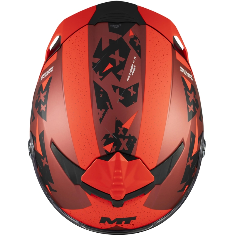 Integralna motociklistička kaciga MT Thunder 4 R SV Fast C5 mat crno-sivo-crvena