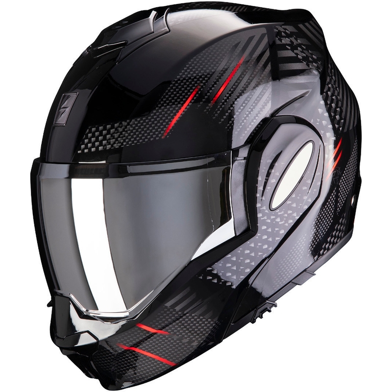 Kaciga na preklop Scorpion EXO-TECH Pulse crno-crvena