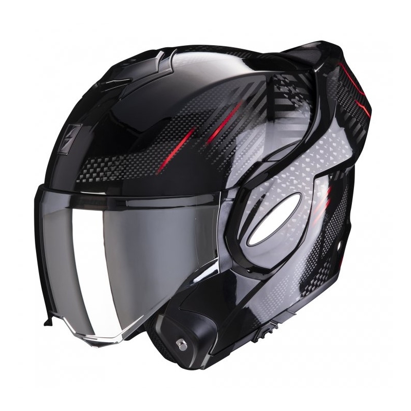 Kaciga na preklop Scorpion EXO-TECH Pulse crno-crvena