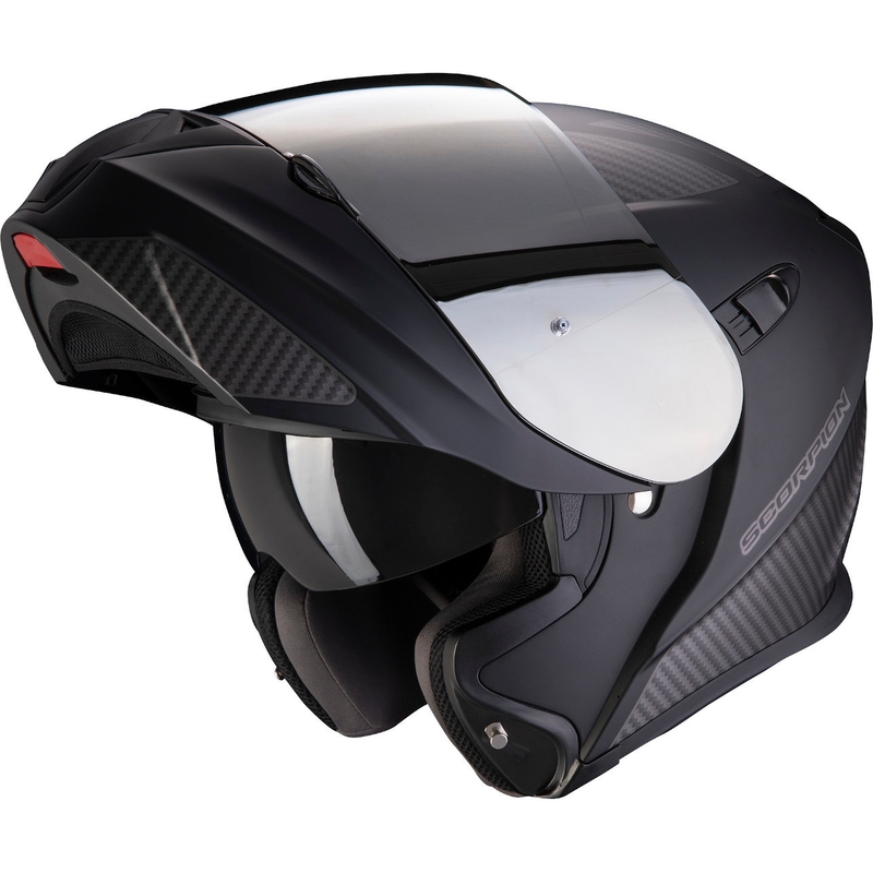 Motoristička kaciga na preklop Scorpion EXO-920 Flux crno-srebrna