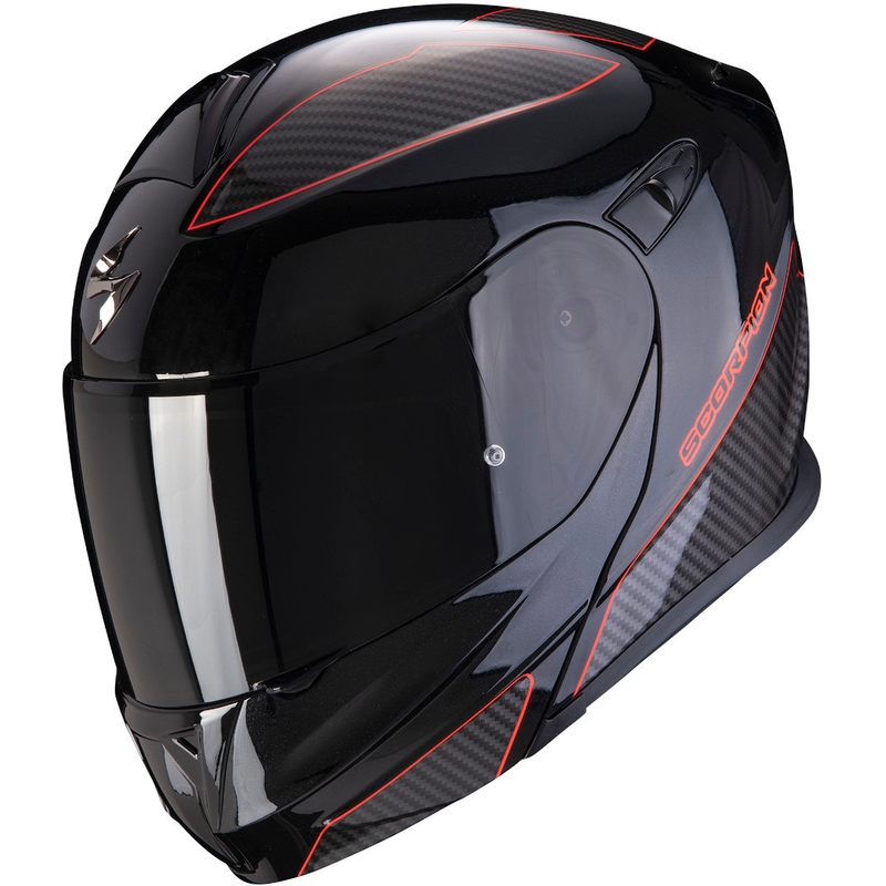 Motoristička kaciga na preklop Scorpion EXO-920 Flux crno-crvena