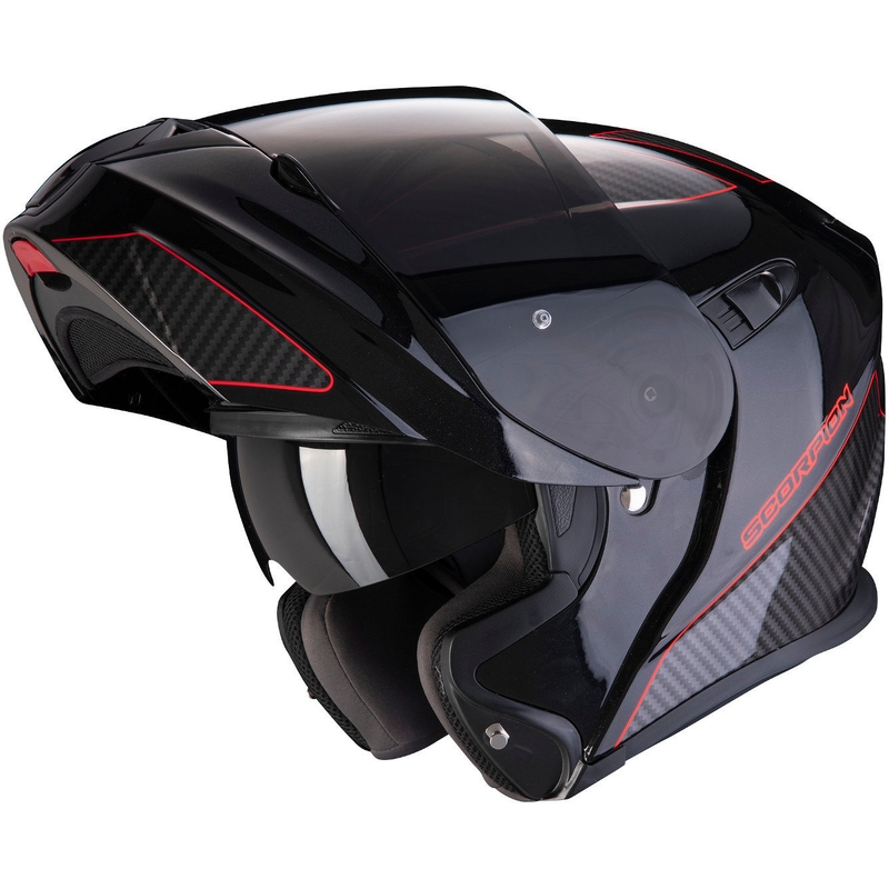 Motoristička kaciga na preklop Scorpion EXO-920 Flux crno-crvena