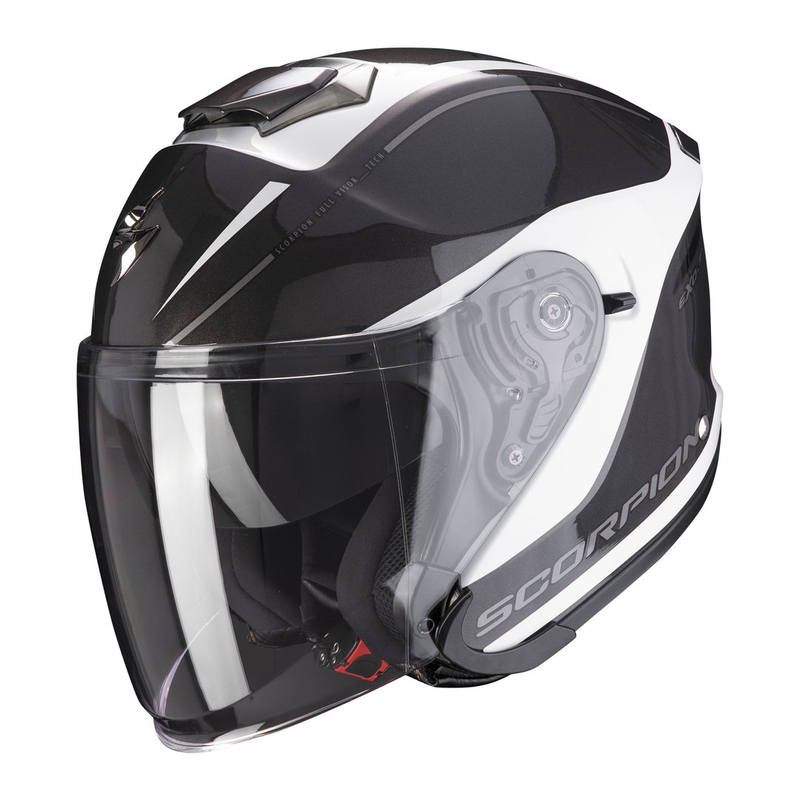 Otvorena kaciga Scorpion EXO-S1 Shadow bijelo-srebrna