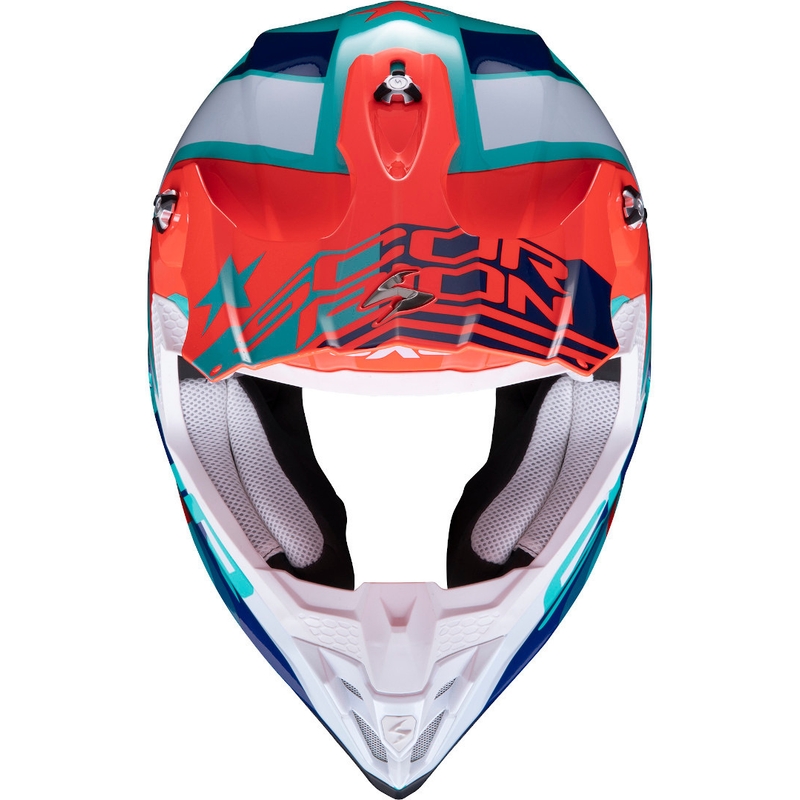 Scorpion VX-16 Air Nation motocross kaciga zeleno-plavo-crvena rasprodaja