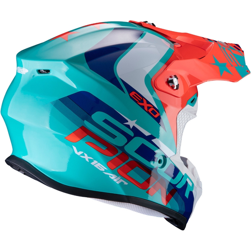Scorpion VX-16 Air Nation motocross kaciga zeleno-plavo-crvena rasprodaja