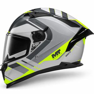 Integralna motociklistička kaciga MT Braker SV Inception C2 sivo-fluo žuta