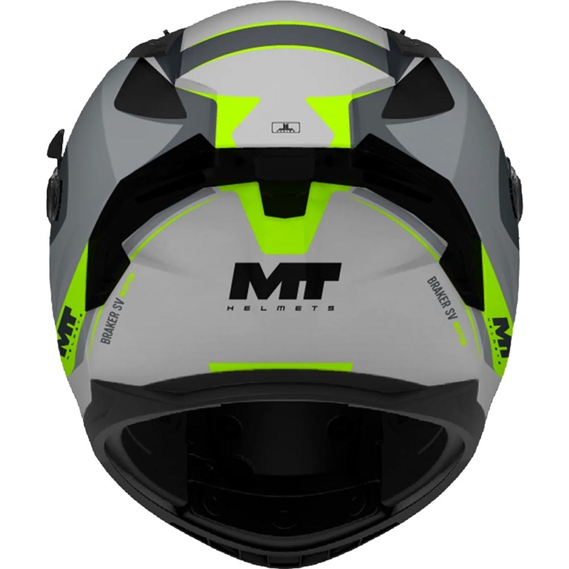 Integralna motociklistička kaciga MT Braker SV Inception C2 sivo-fluo žuta