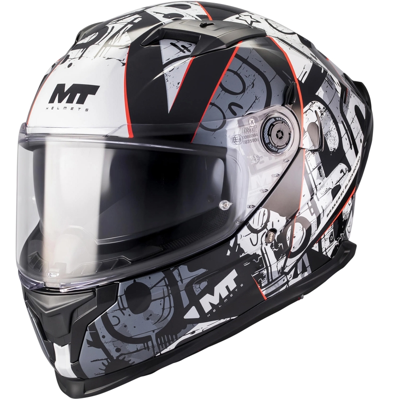 Integralna motociklistička kaciga MT Braker SV Blackboard B0 crno-siva