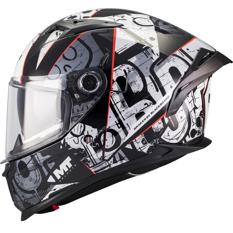 Integralna motociklistička kaciga MT Braker SV Blackboard B0 crno-siva