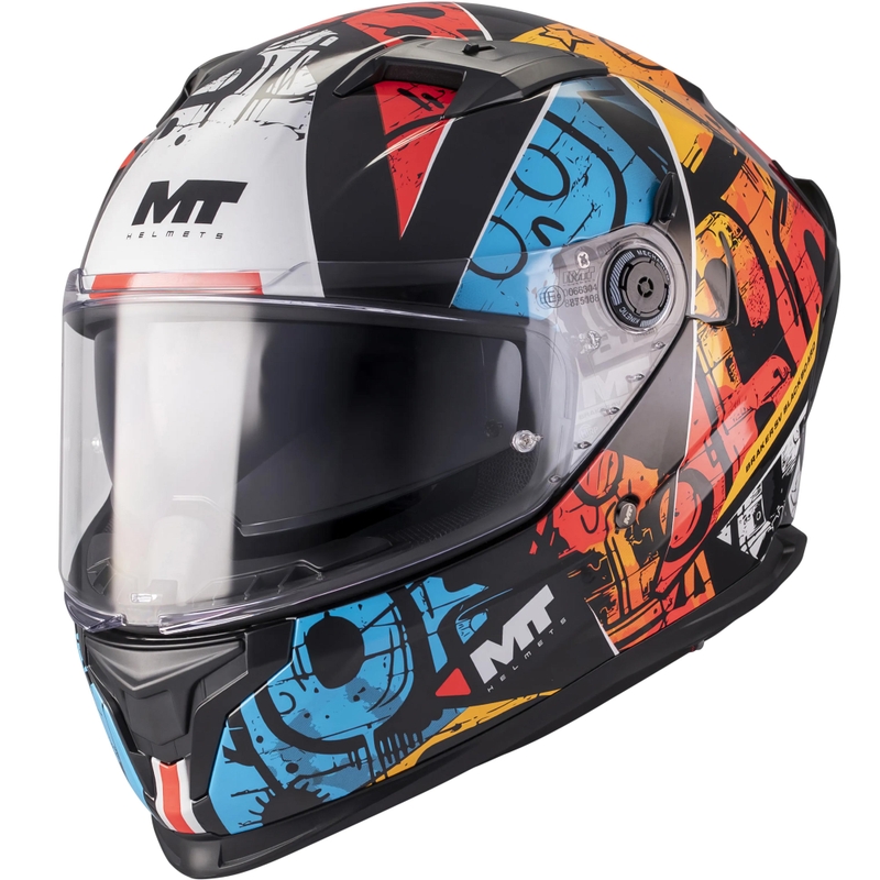 Integralna motociklistička kaciga MT Braker SV Blackboard B5 crno-plavo-crvena