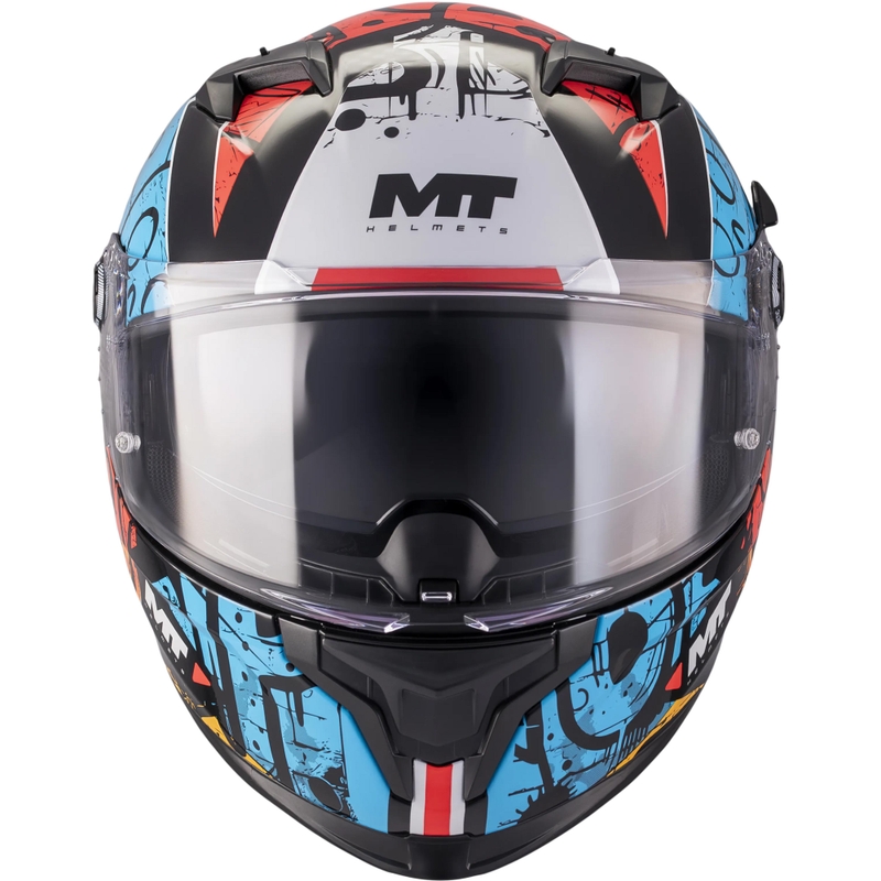 Integralna motociklistička kaciga MT Braker SV Blackboard B5 crno-plavo-crvena