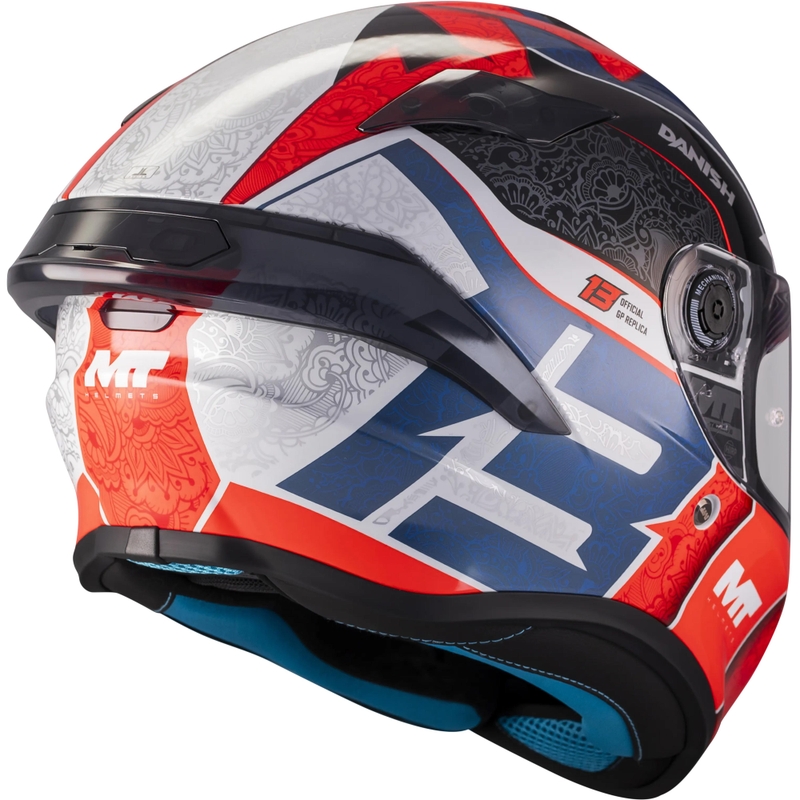 Integralna motociklistička kaciga MT Targo S Danish_26_Season C5 crveno-plavo-siva