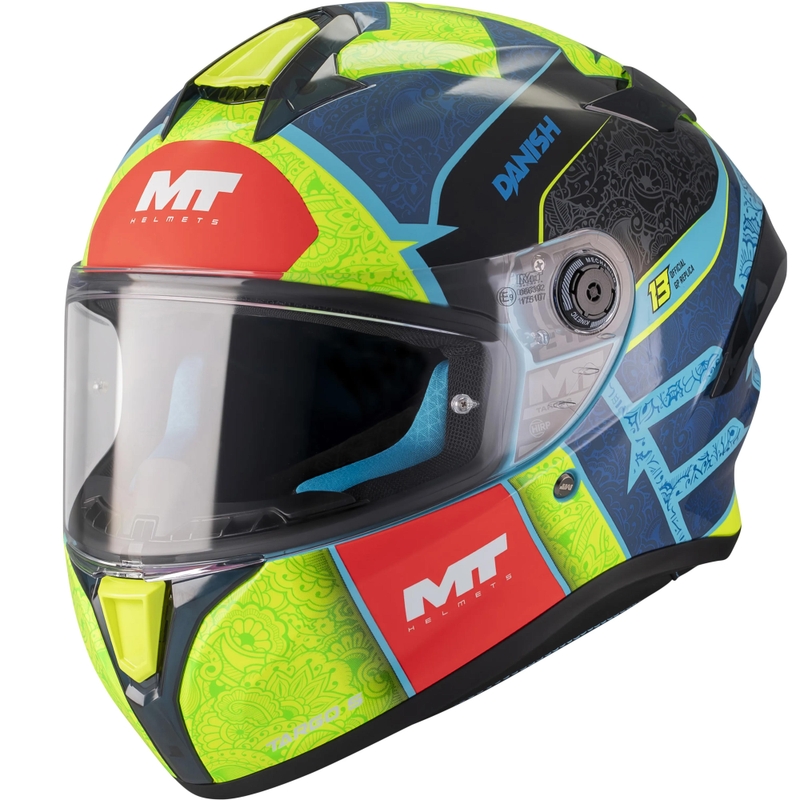 Integralna motociklistička kaciga MT Targo S Danish_26_Brasil C3 plavo-fluo žuto-crvena