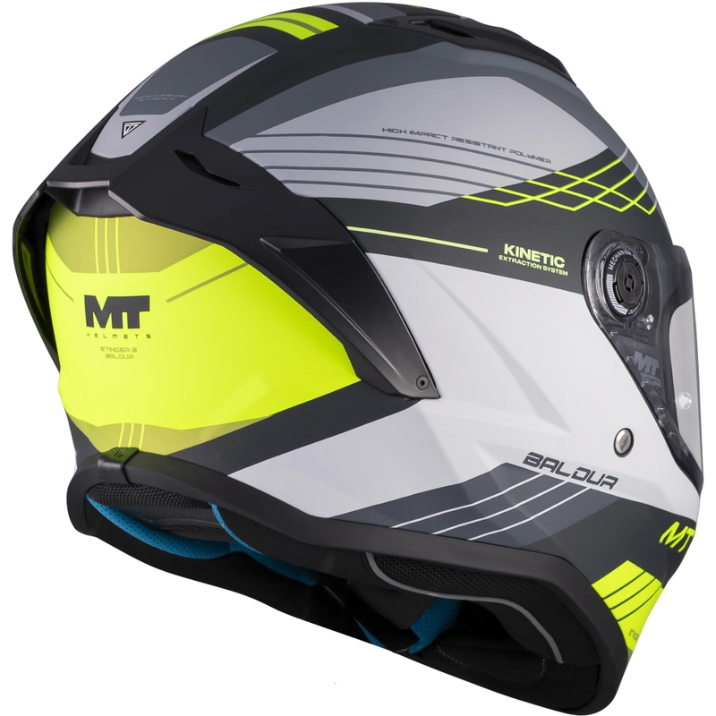 Integralna motociklistička kaciga MT Stinger 2 Baldur C3 crno-sivo-fluo žuta