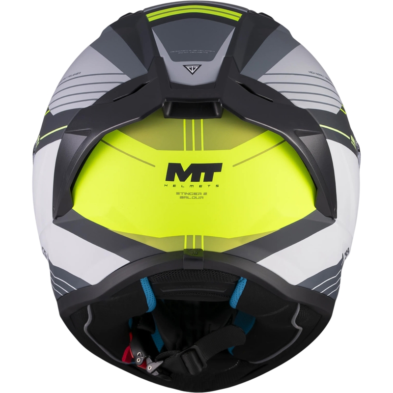 Integralna motociklistička kaciga MT Stinger 2 Baldur C3 crno-sivo-fluo žuta