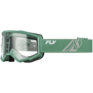 Fly Racing Focus zelene motokros naočale s prozirnim lećama
