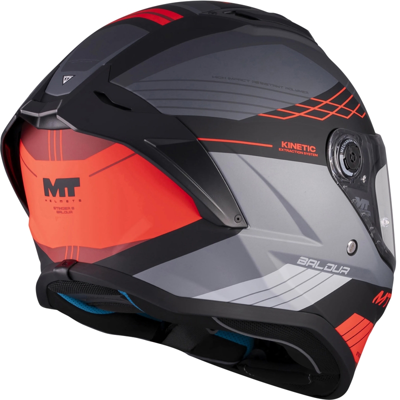 Integralna motociklistička kaciga MT Stinger 2 Baldur C15 mat crno-sivo-crvena