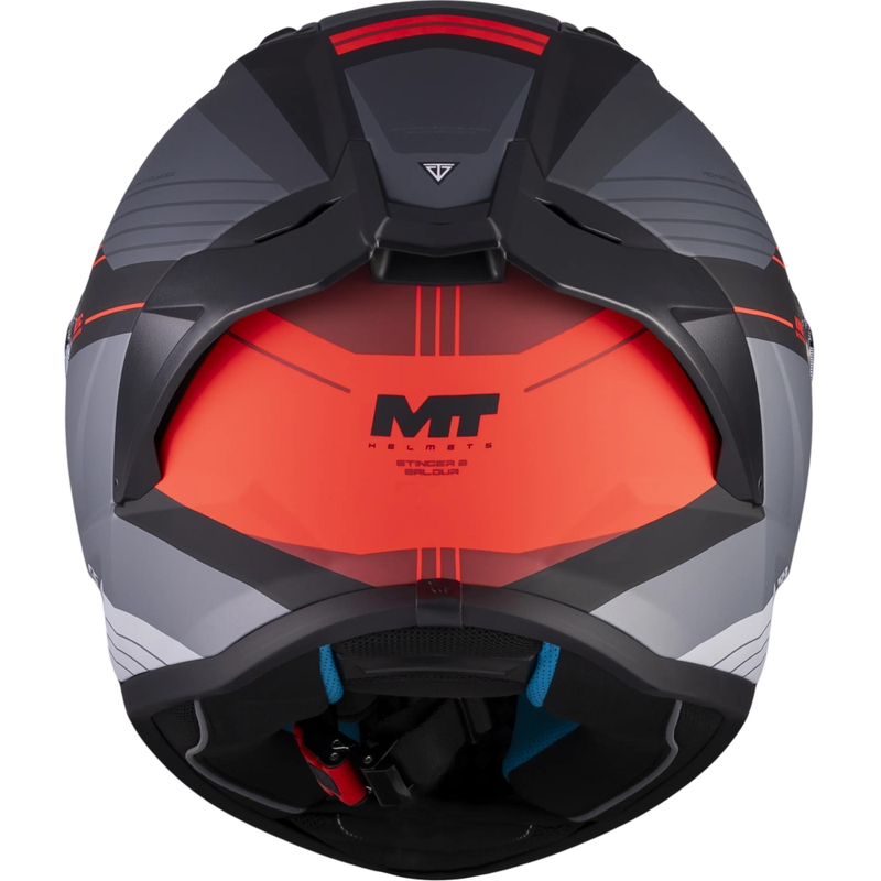 Integralna motociklistička kaciga MT Stinger 2 Baldur C15 mat crno-sivo-crvena