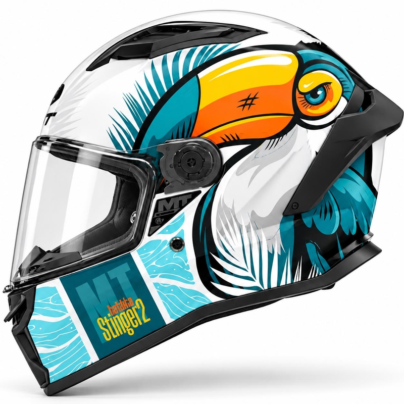 Integralna motociklistička kaciga MT Stinger 2 Caribbean A6 plavo-bijela