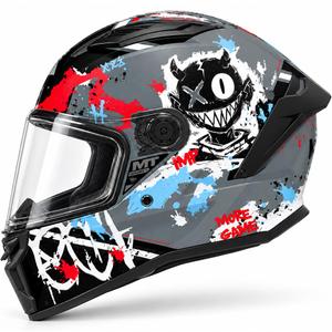 Integralna motociklistička kaciga MT Stinger 2 IMP C5 mat crno-sivo-crvena