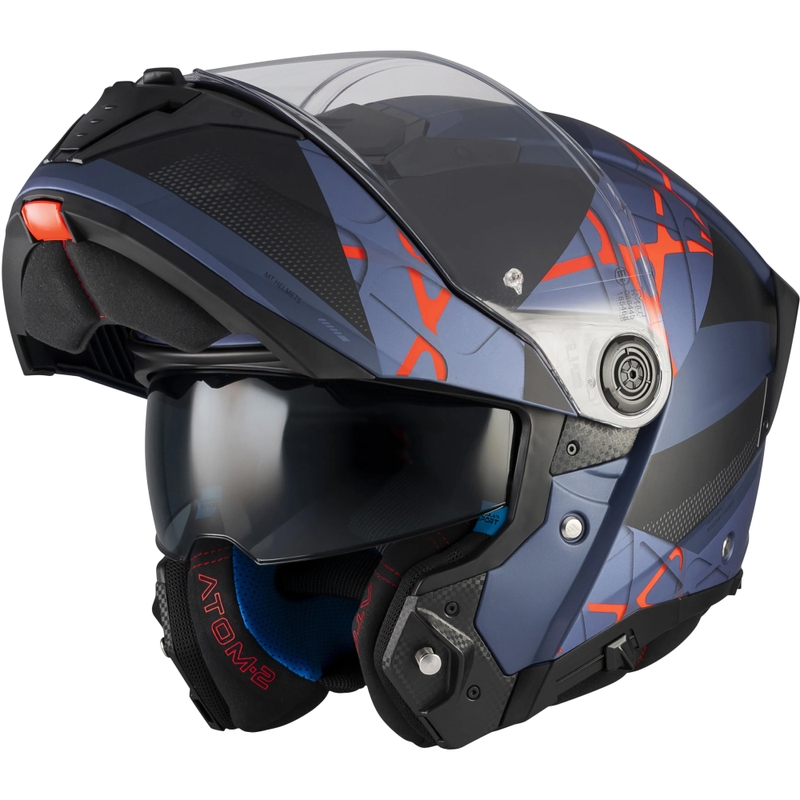 Preklopna motociklistička kaciga MT Atom 2 SV Change C17 mat crno-plava