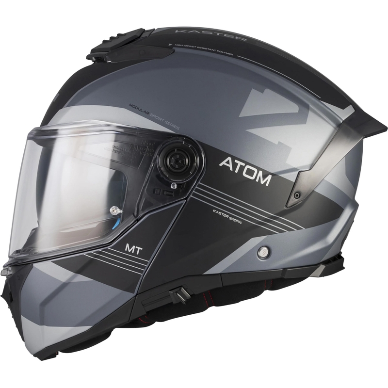 Preklopna motociklistička kaciga MT Atom 2 SV Kaster C2 mat crno-siva