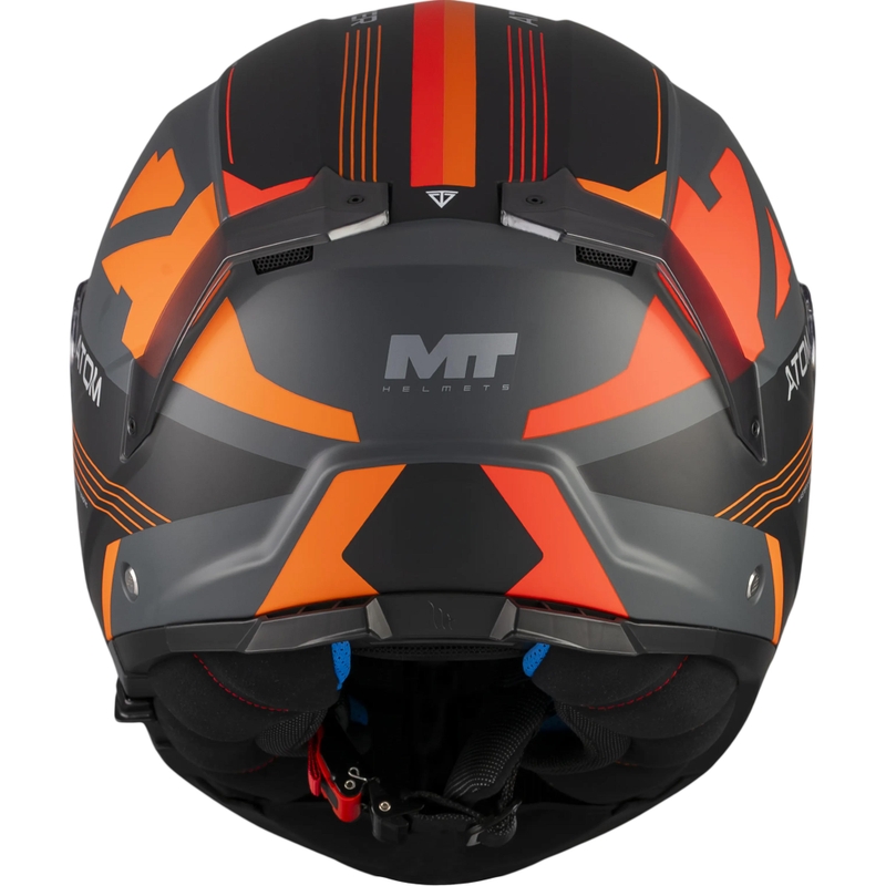 Preklopna motociklistička kaciga MT Atom 2 SV Kaster C14 mat crno-sivo-narančasta