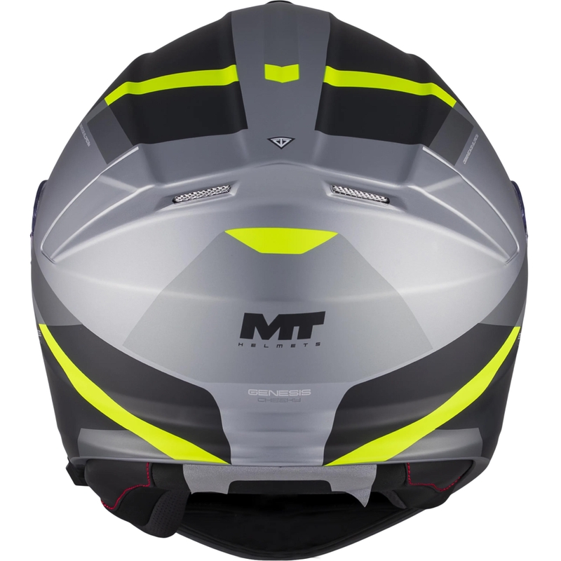 Preklopna motociklistička kaciga MT Genesis R SV Cheeky C3 crno-sivo-fluo žuta