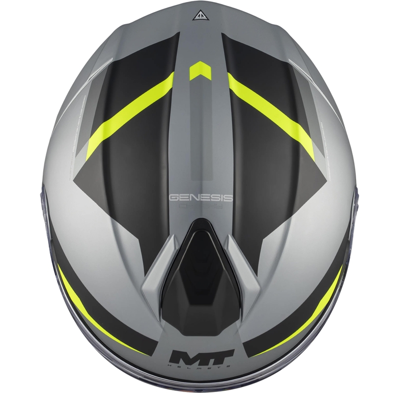 Preklopna motociklistička kaciga MT Genesis R SV Cheeky C3 crno-sivo-fluo žuta