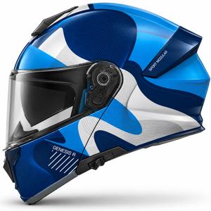 Preklopna motociklistička kaciga MT Genesis R SV Lancer C7 mat plavo-siva