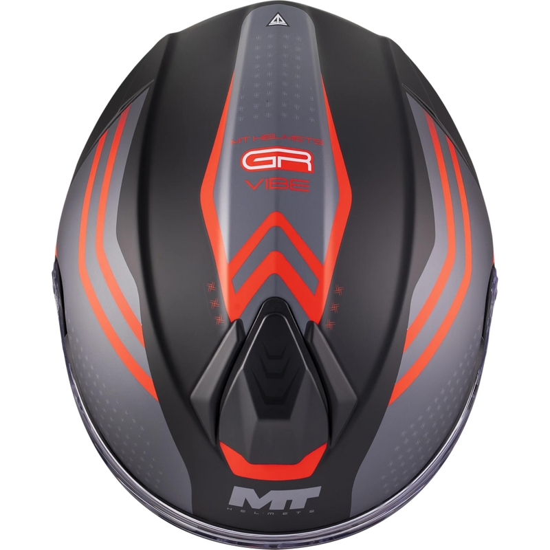 Preklopna motociklistička kaciga MT Genesis R SV Vibe B5 mat crno-sivo-crvena