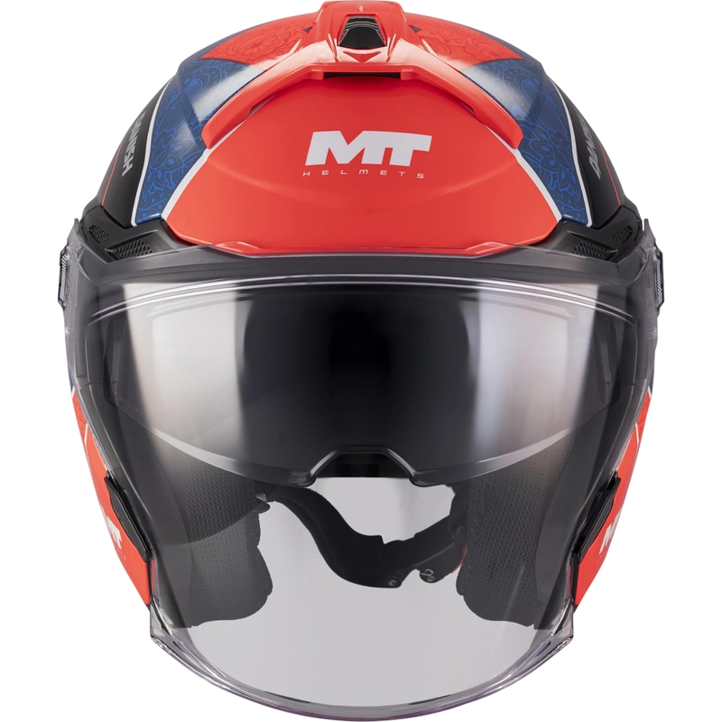 Otvorena motociklistička kaciga MT Cosmo SV Danish 26 Season C5 plavo-crveno-bijelo-crna