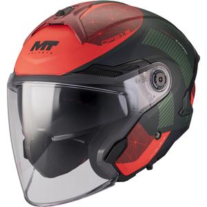 Otvorena motociklistička kaciga MT Cosmo SV Zafiro C16 mat crveno-zelena