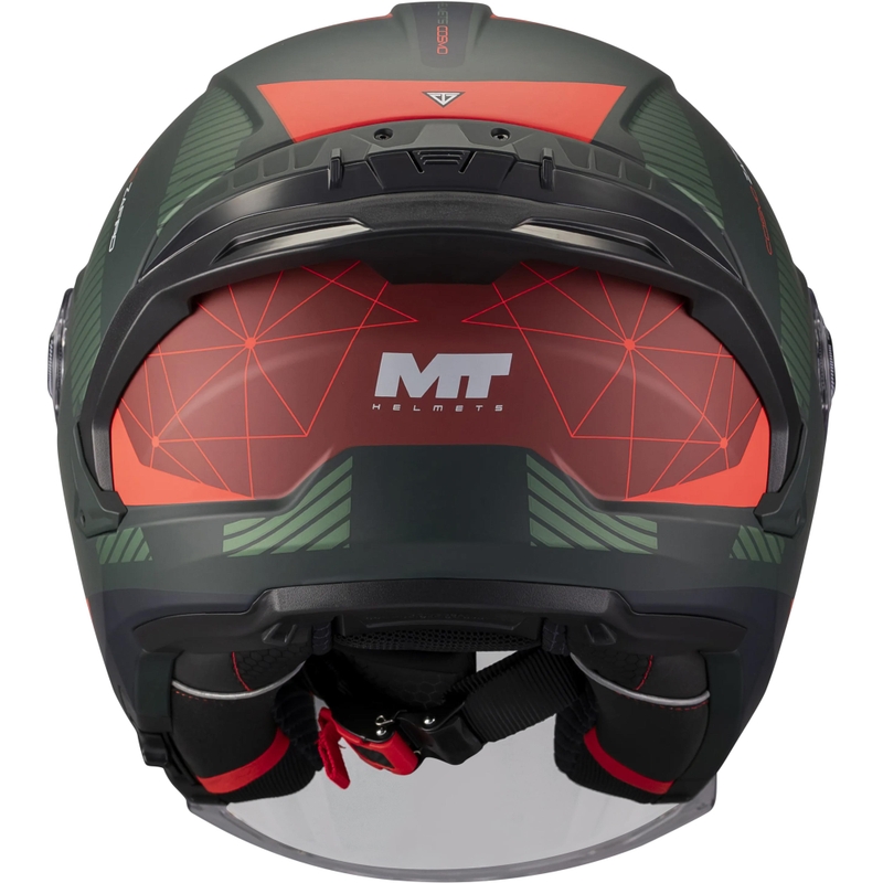 Otvorena motociklistička kaciga MT Cosmo SV Zafiro C16 mat crveno-zelena