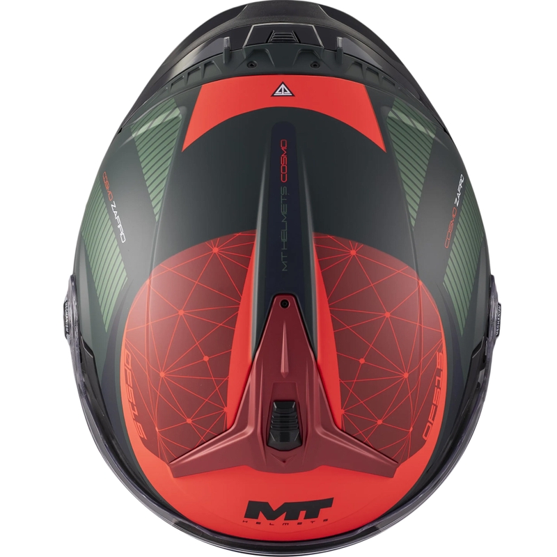 Otvorena motociklistička kaciga MT Cosmo SV Zafiro C16 mat crveno-zelena