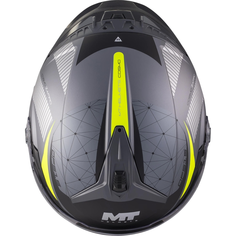 Otvorena motociklistička kaciga MT Cosmo SV Zafiro C3 mat crno-sivo-fluo žuta