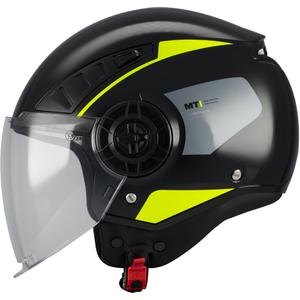Otvorena motociklistička kaciga MT Aeris Demure B5 crno-fluo žuta