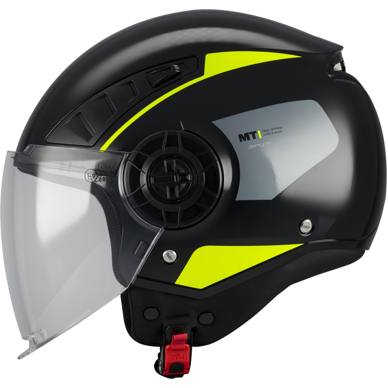 Otvorena motociklistička kaciga MT Aeris Demure B5 crno-fluo žuta