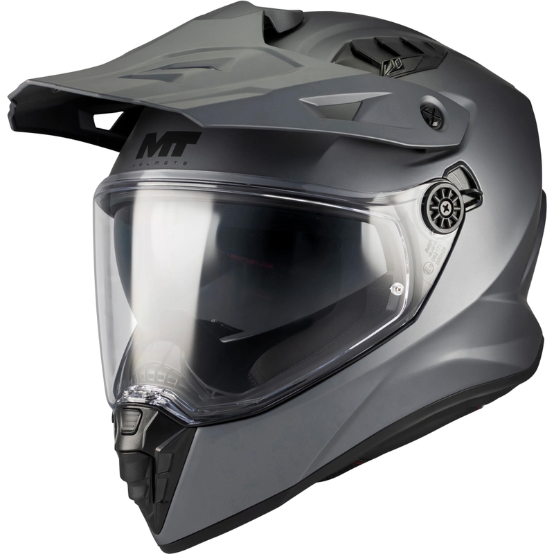 Enduro motociklistička kaciga MT Track SV Pure A2 mat siva