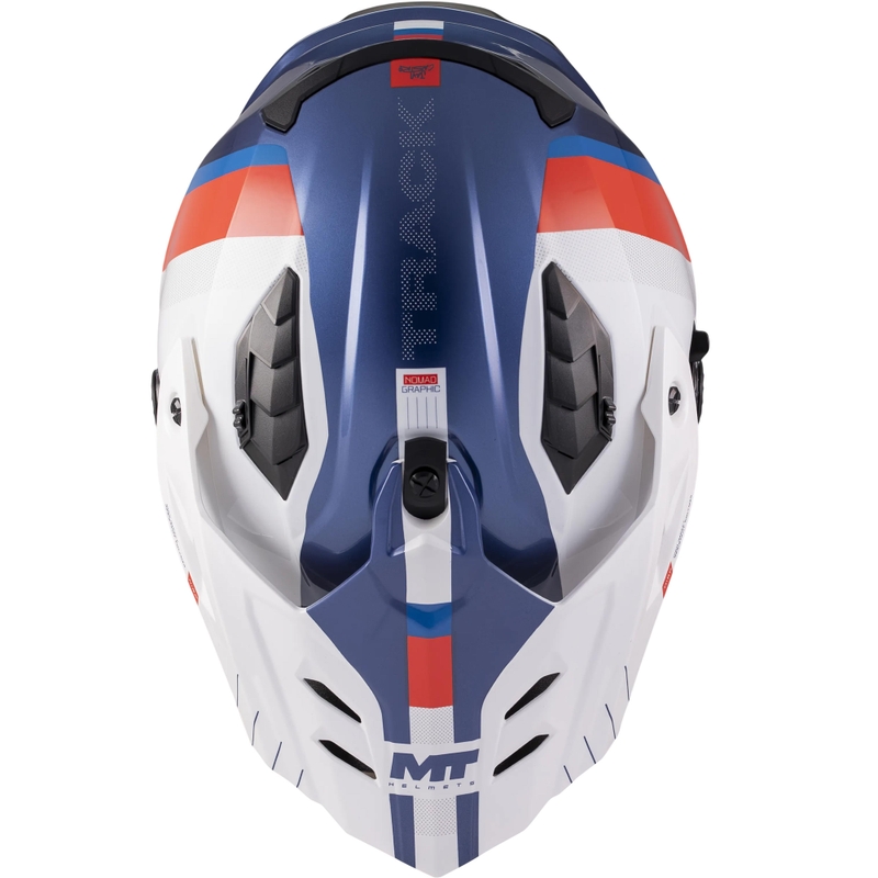 Enduro motociklistička kaciga MT Track SV Nomad C0 plavo-bijelo-crvena