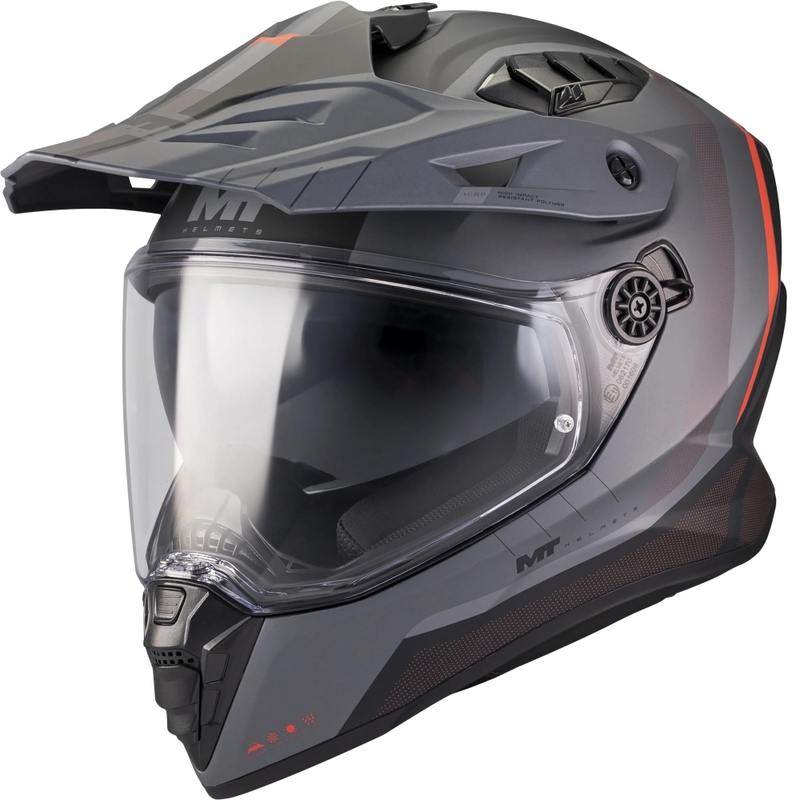 Enduro motociklistička kaciga MT Track SV Nomad B25 mat crno-sivo-crvena