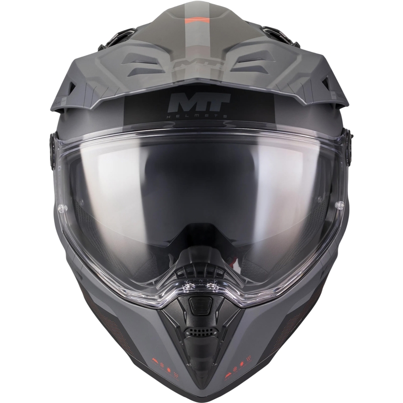 Enduro motociklistička kaciga MT Track SV Nomad B25 mat crno-sivo-crvena