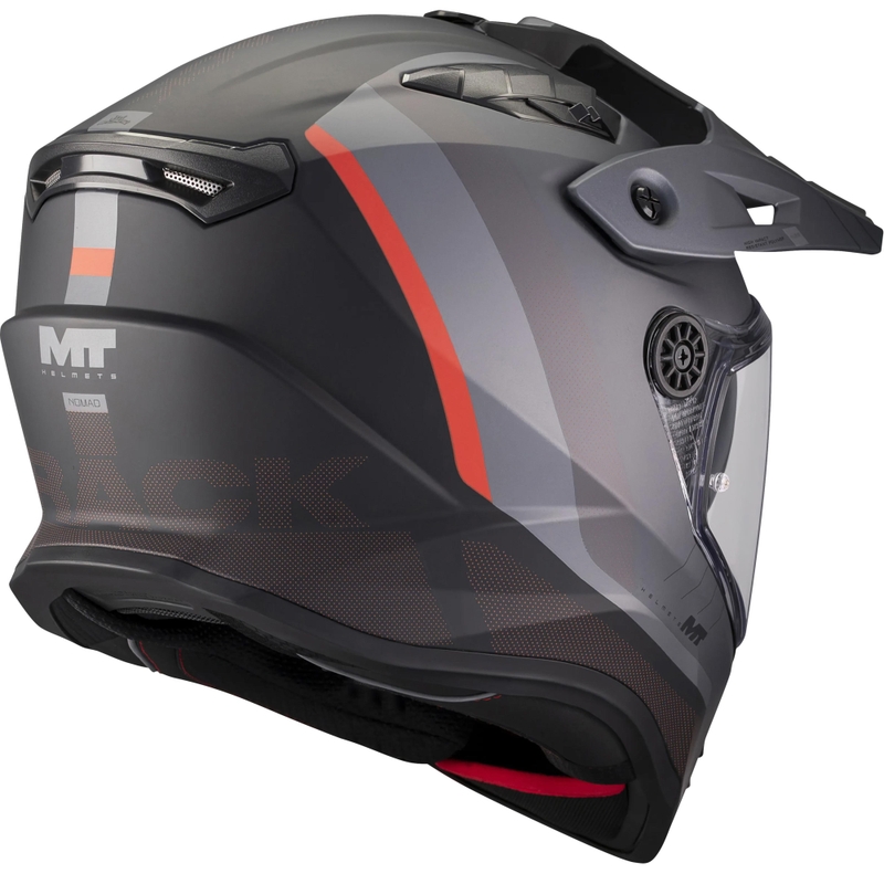 Enduro motociklistička kaciga MT Track SV Nomad B25 mat crno-sivo-crvena