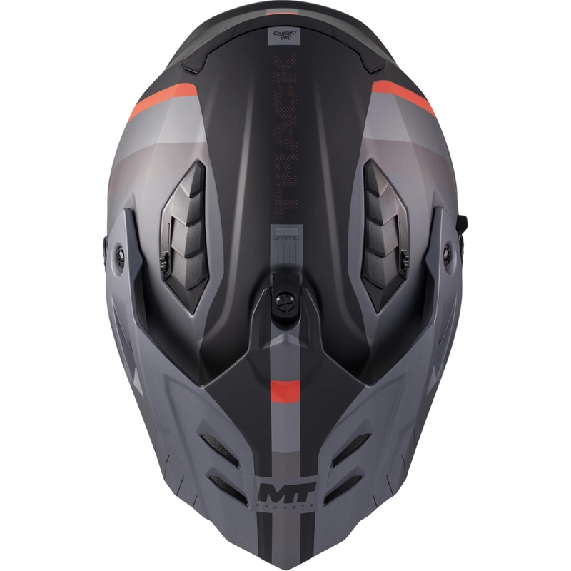 Enduro motociklistička kaciga MT Track SV Nomad B25 mat crno-sivo-crvena