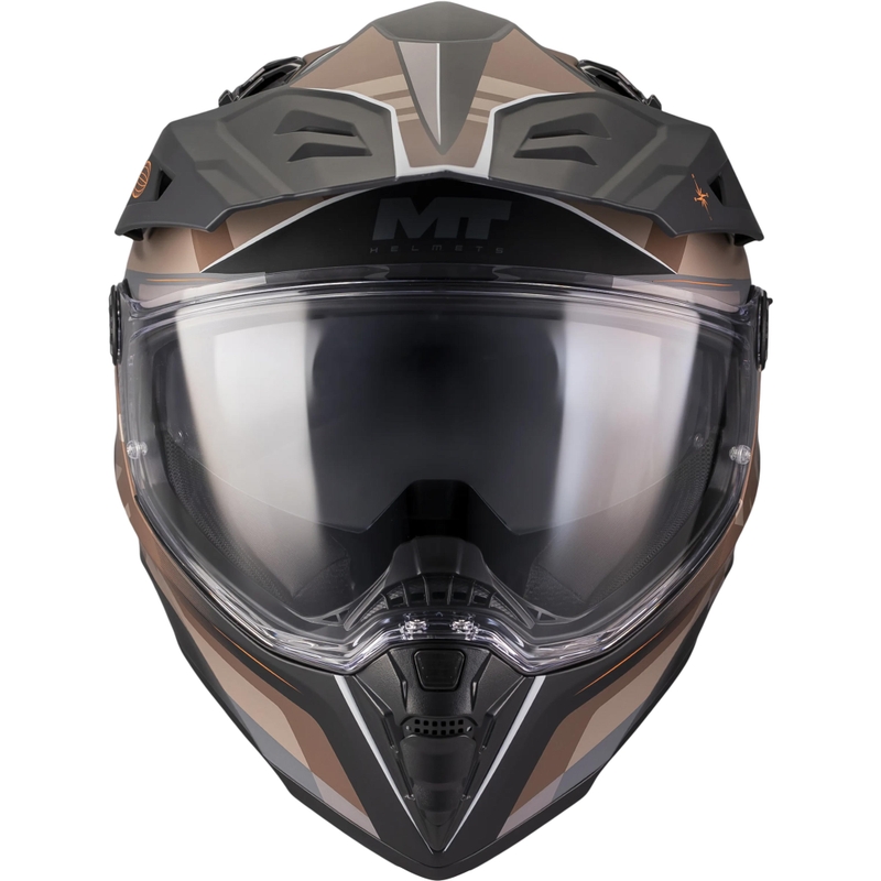 Enduro motociklistička kaciga MT Track SV Questor B9 mat crno-smeđa